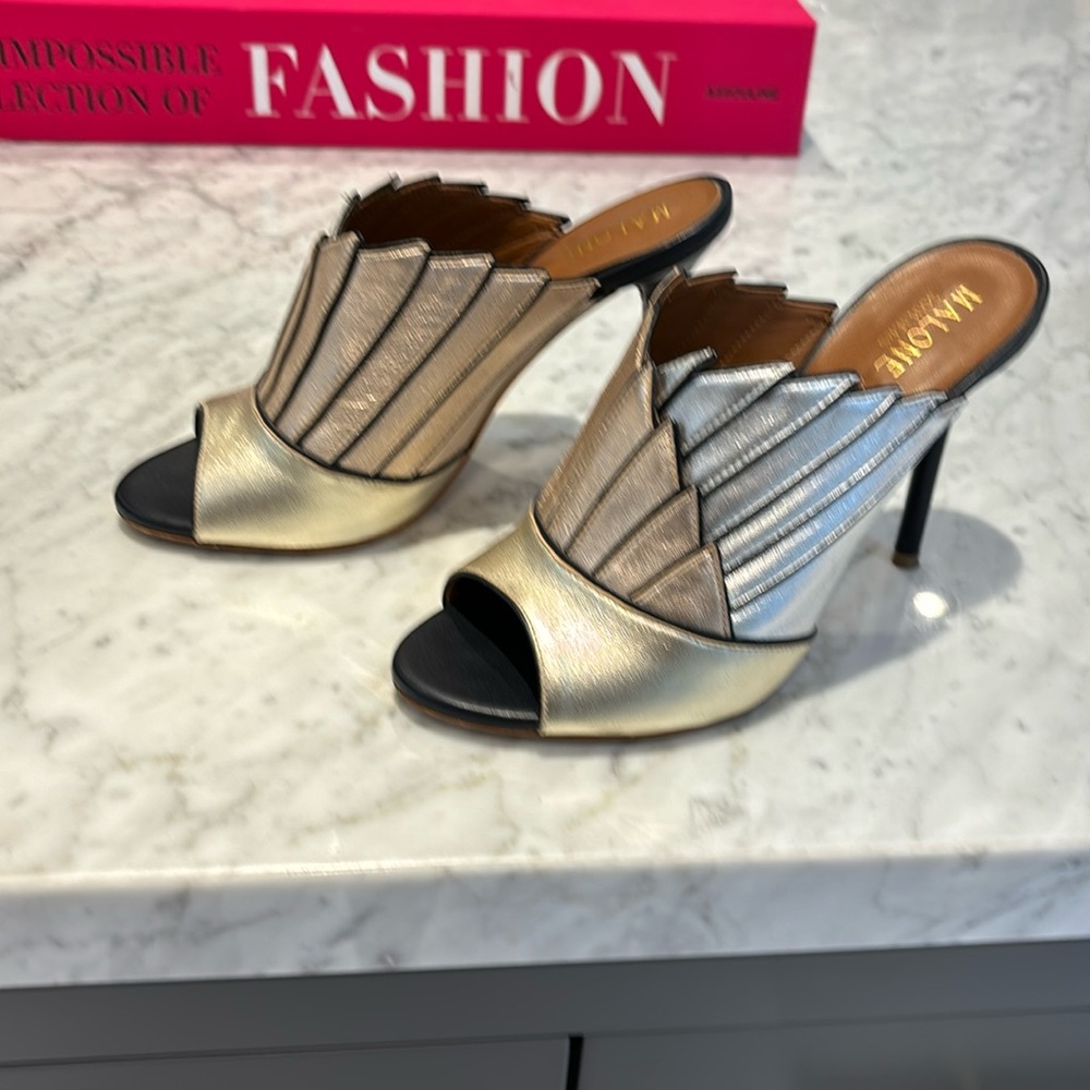 Malone Souliers metallic mules
